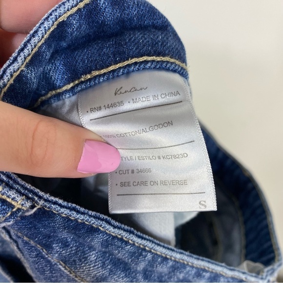 Kancan distressed button fly fray denim jean shorts summer - Picture 4 of 4